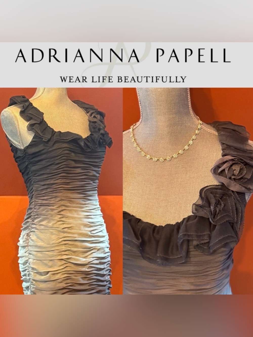 Adrianna Papell Ruffled Dress